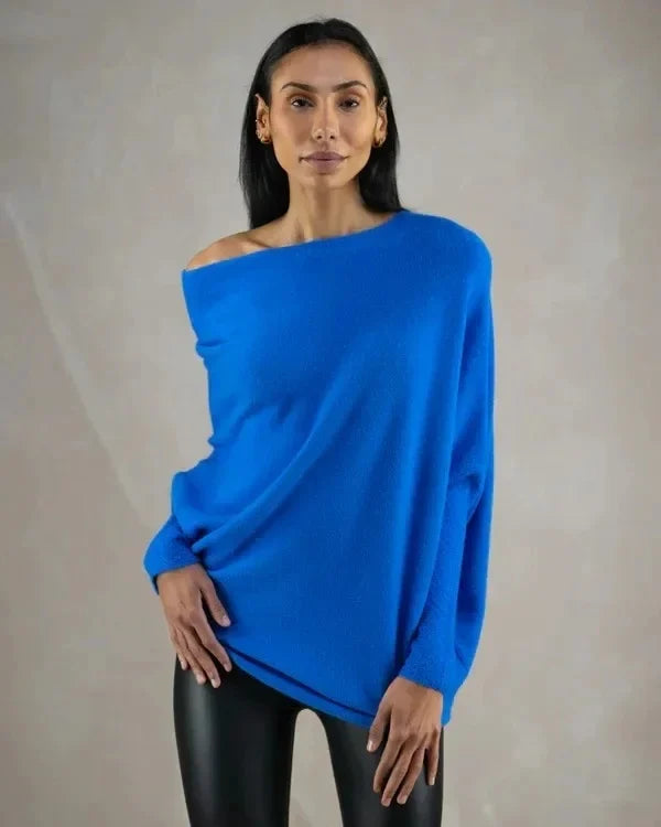 Pull chic à drapé asymétrique élégant et tendance pour toutes occasions
