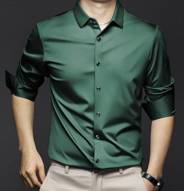 Chemise homme élégante sans plis parfaite pour toutes les occasions
