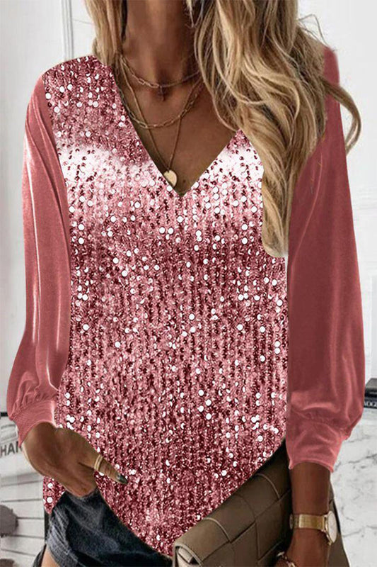 Blouse chic scintillante élégante pour un style féminin raffiné