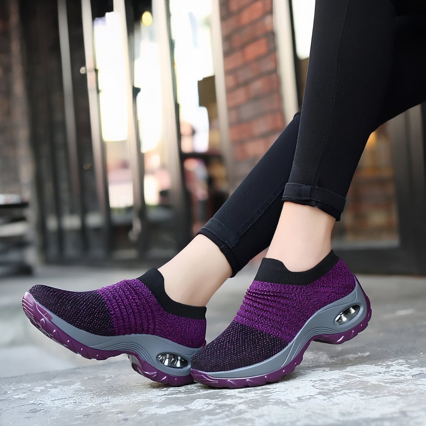 Baskets de Marche Femme Pratiques Confort Optimisé Sans Lacets