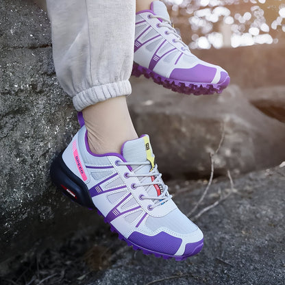 Baskets de randonnée légères et confortables pour femmes en violet