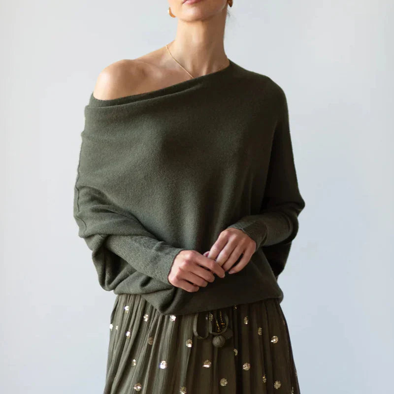 Pull chic à drapé asymétrique élégant et tendance pour toutes occasions