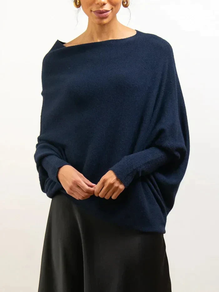 Pull chic à drapé asymétrique élégant et tendance pour toutes occasions