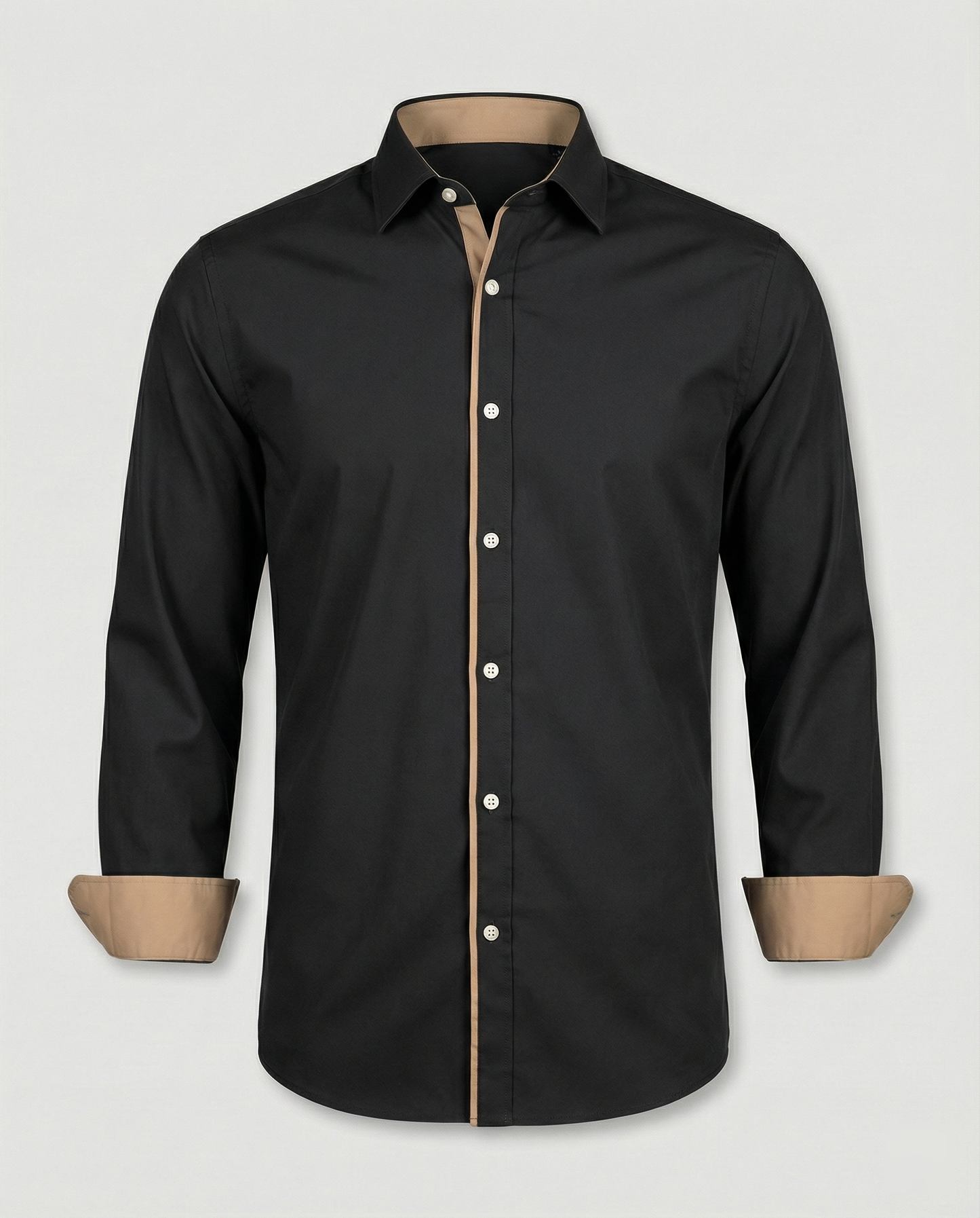 Chemise ajustée à manches longues au style contemporain