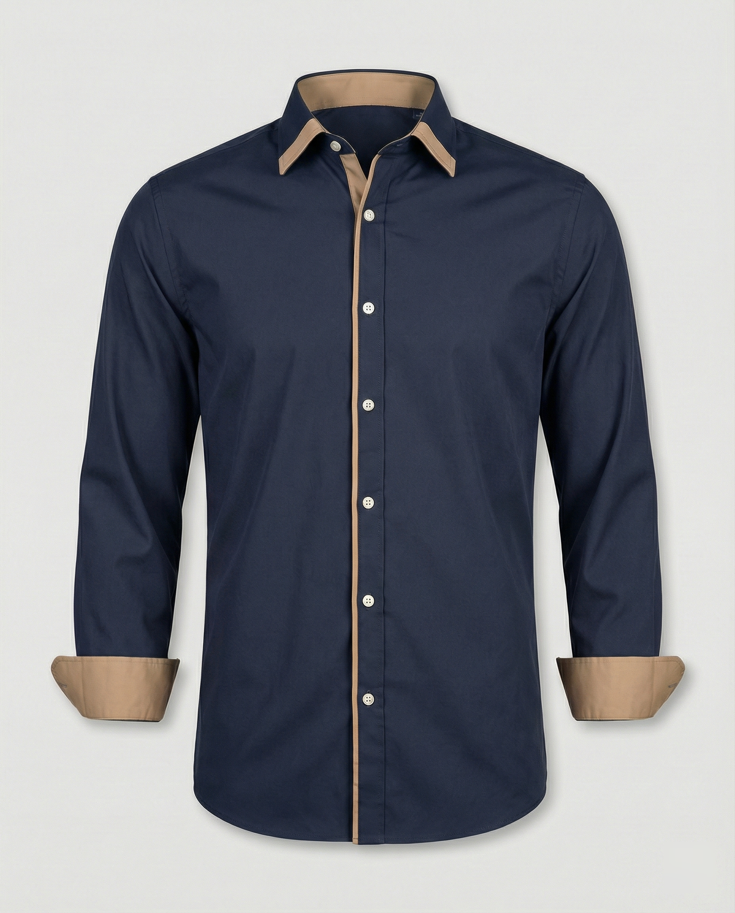 Chemise ajustée à manches longues au style contemporain