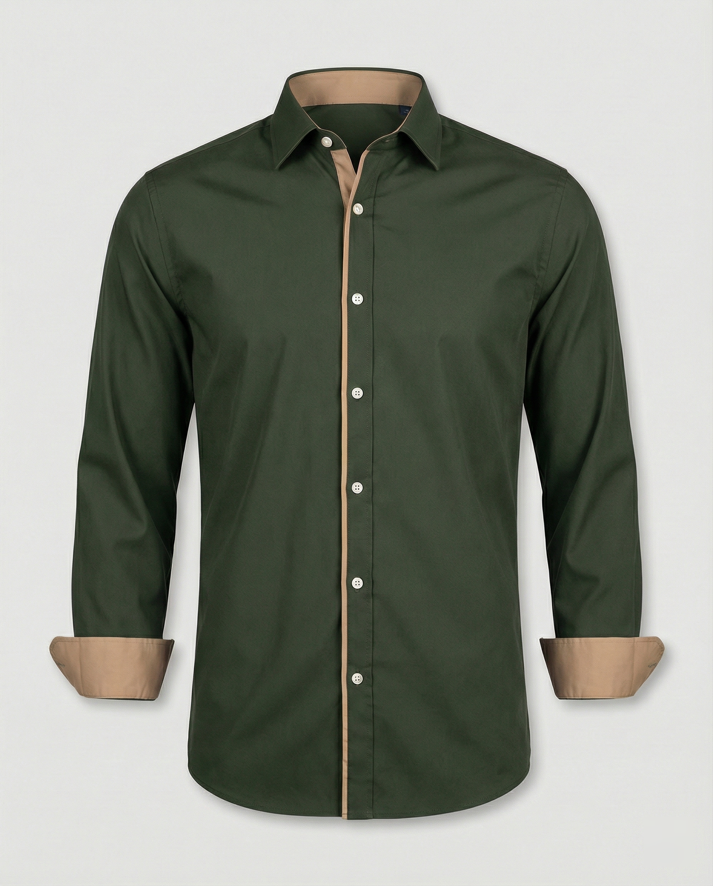 Chemise ajustée à manches longues au style contemporain