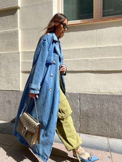 Trench long pour femme à la mode élégant et chic