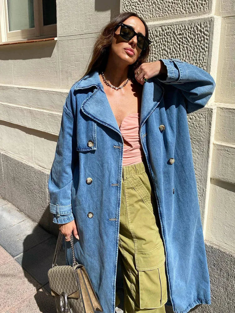 Trench long pour femme à la mode élégant et chic