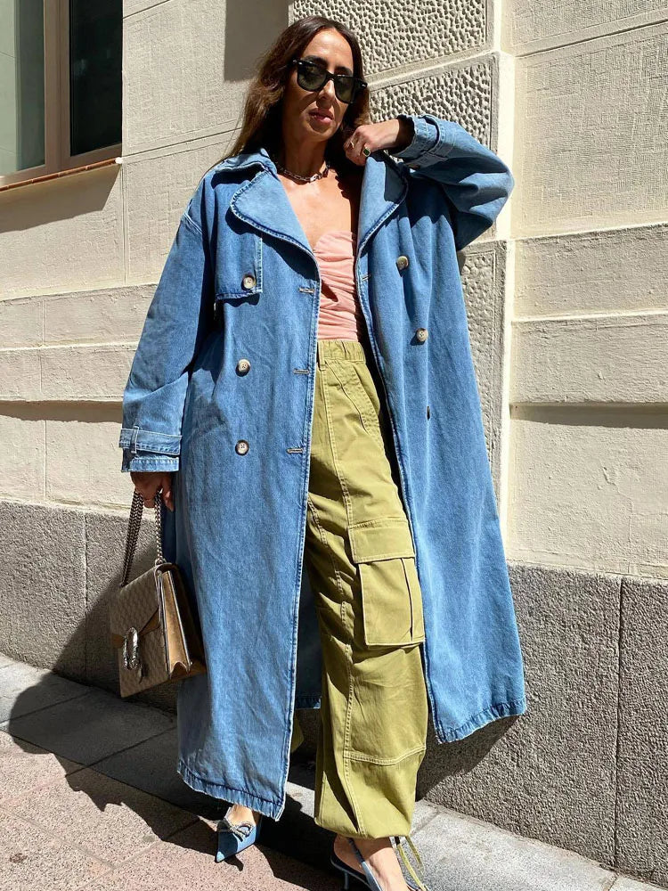Trench long pour femme à la mode élégant et chic