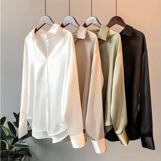 Blouse féminine au style élégant et lumineux à la coupe fluide