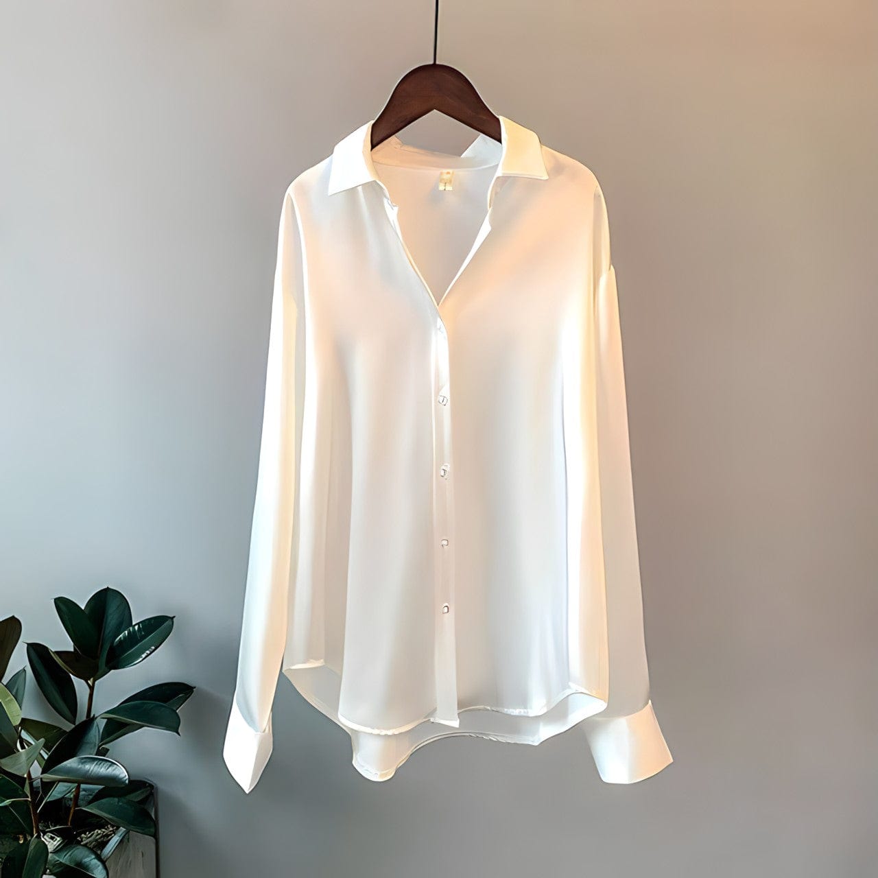 Blouse féminine au style élégant et lumineux à la coupe fluide