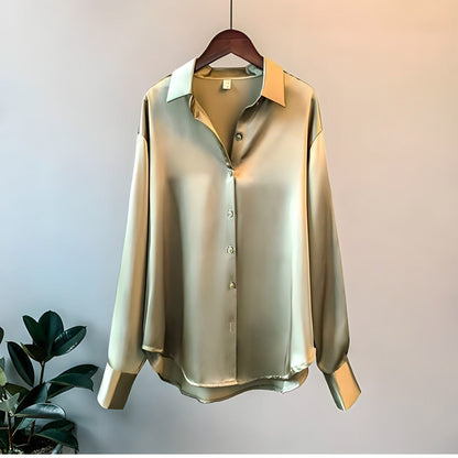 Blouse féminine au style élégant et lumineux à la coupe fluide