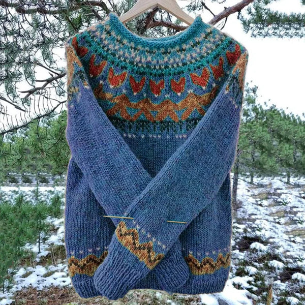 Pull chic islandais au style vintage à la fois élégant et douillet