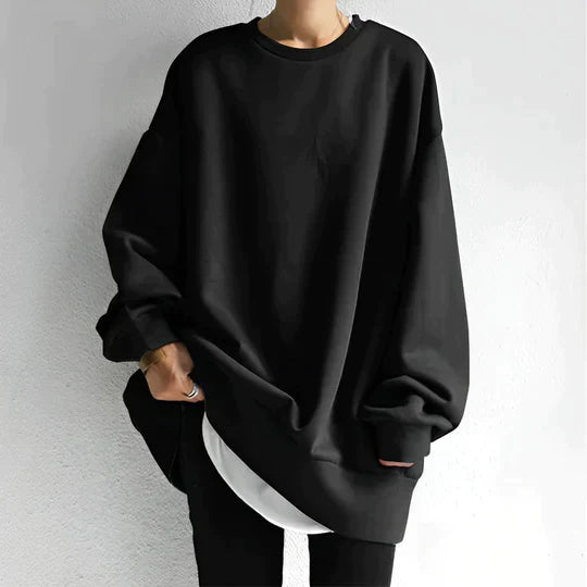 Sweat oversized à col rond à porter avec style et confort