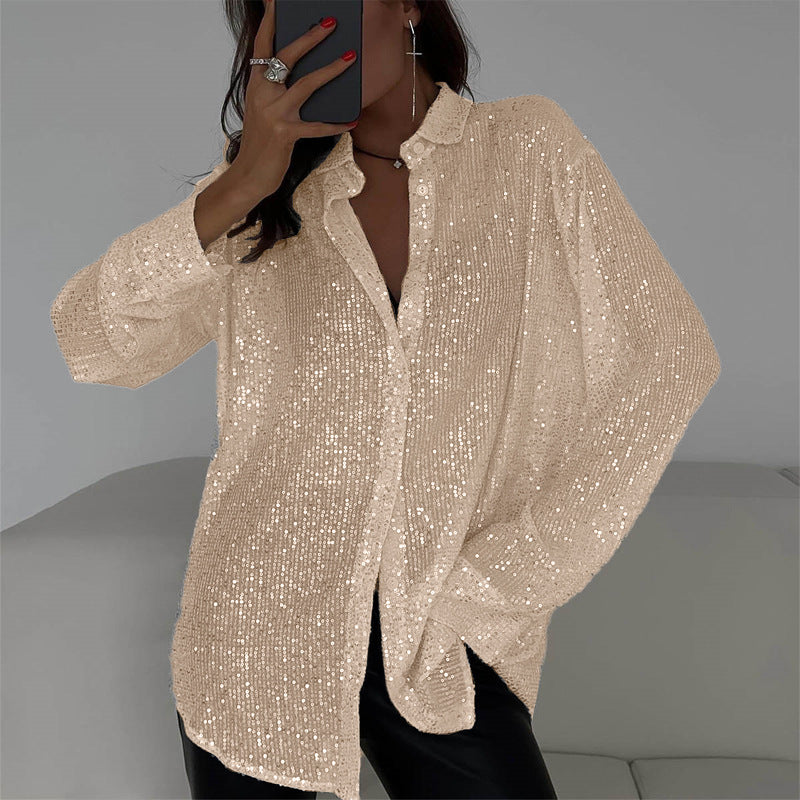 Blouse élégante à paillettes pour un look de soirée femme
