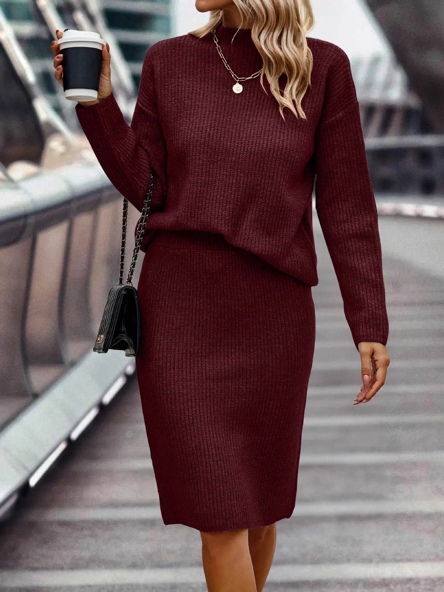 Ensemble élégant avec jupe chic et haut raffiné pour toutes occasions