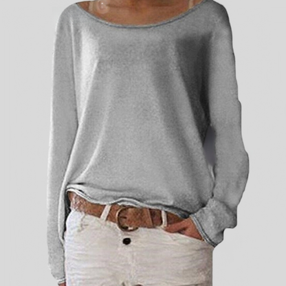 Pull élégant à col rond en maille fine pour un look raffiné