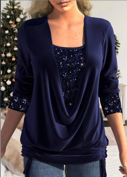 Blouse Élégante à Manches Longues pour Femmes Confortable et Chic