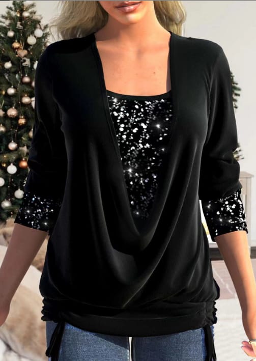 Blouse Élégante à Manches Longues pour Femmes Confortable et Chic