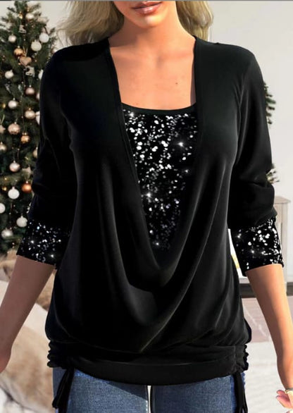 Blouse Élégante à Manches Longues pour Femmes Confortable et Chic