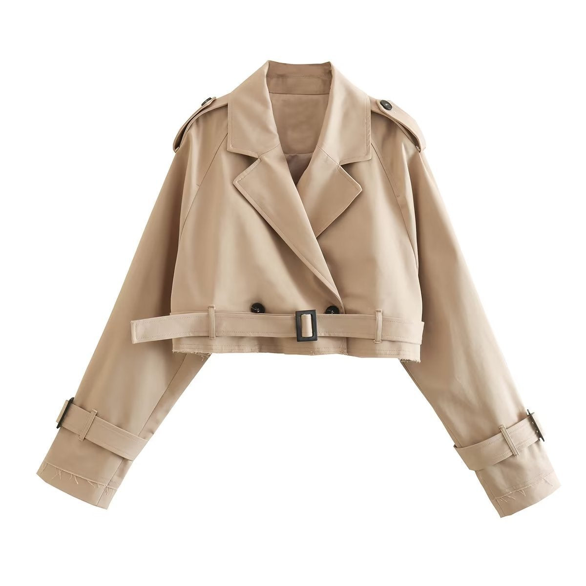 Trench court pour femme style chic urbain tendance