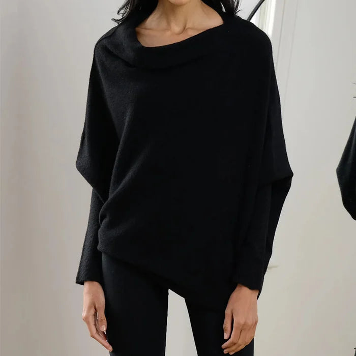 Pull chic à drapé asymétrique élégant et tendance pour toutes occasions
