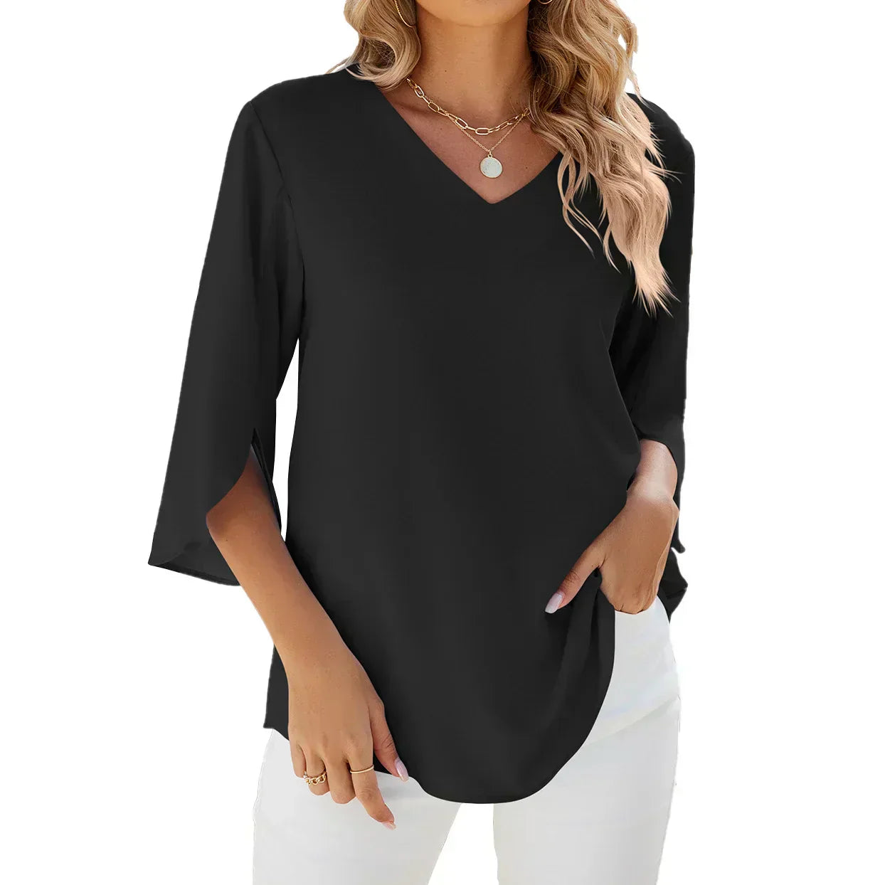 Blouse féminine à la coupe décontractée pour un style effortless