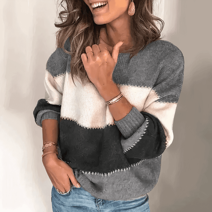 Pull à rayures élégant pour un style décontracté et raffiné